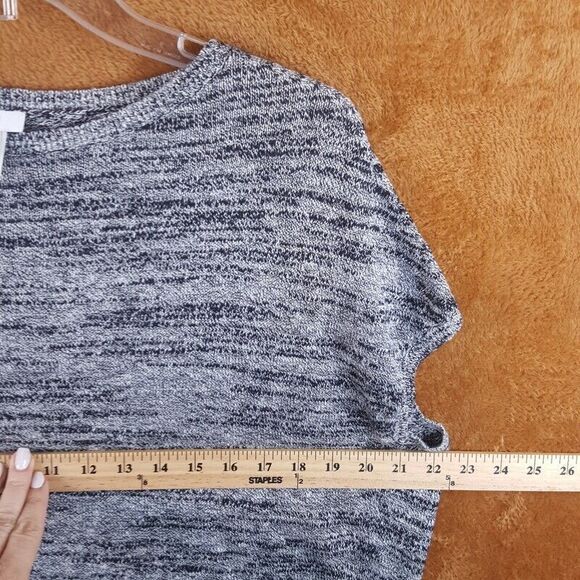 J JILL Womens Top XS Gray Pullover Knit Oversized Linen Cotton Comfort PURE - Picture 4 of 7